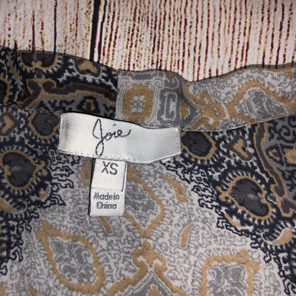 Joie Silk Button Down Tie Blouse - Picture 5 of 6